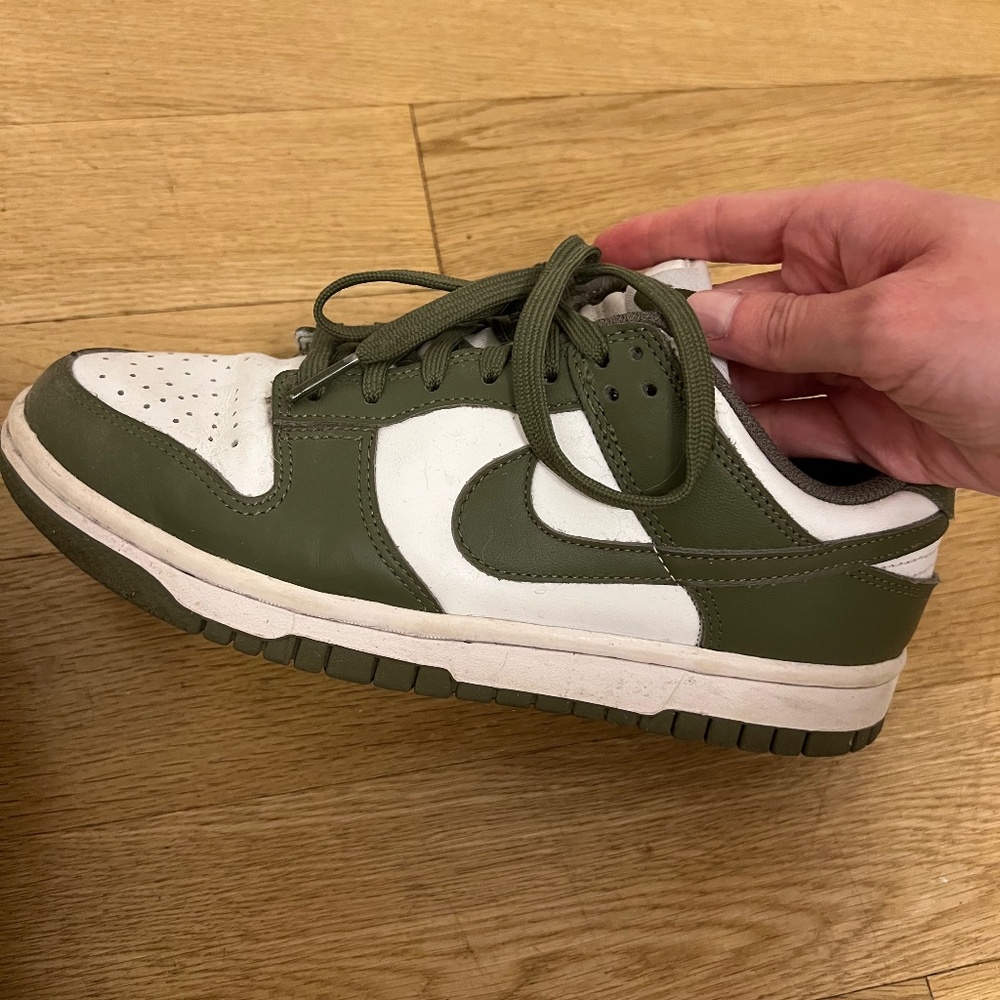 6.5 Olive & White Nike Dunks